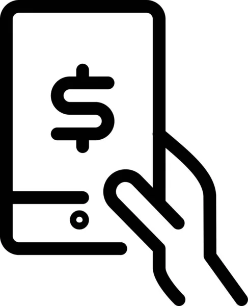 Επιχειρηματικό Εικονίδιο Χρήματα Iphone Στυλ Περίγραμμα — Διανυσματικό Αρχείο