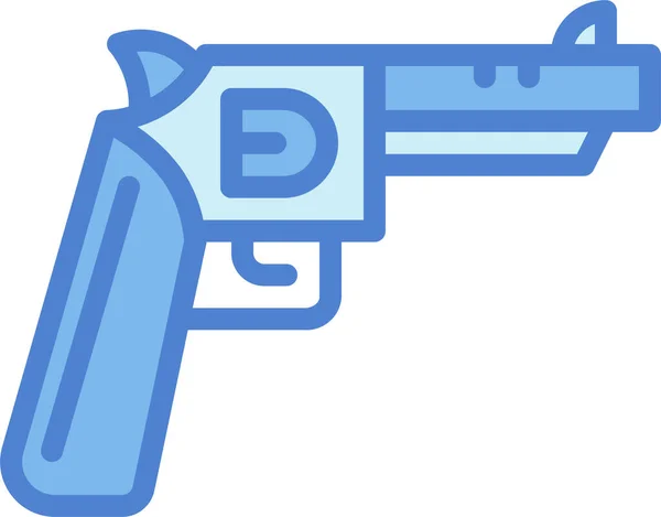 Gun Pistol Revolver Icon — Stock Vector