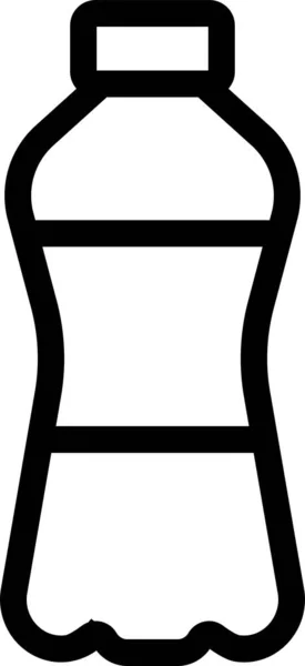 Fles Contour Drankje Pictogram Omtrek Stijl — Stockvector