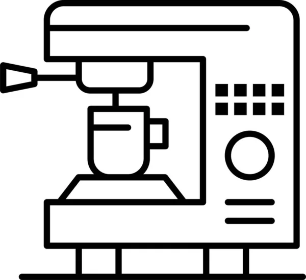 Kaffe Elektriska Hem Ikon Elektronisk Utrustning Apparater Kategori — Stock vektor