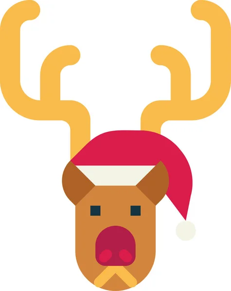 圣诞鹿类动物图标 — 图库矢量图片