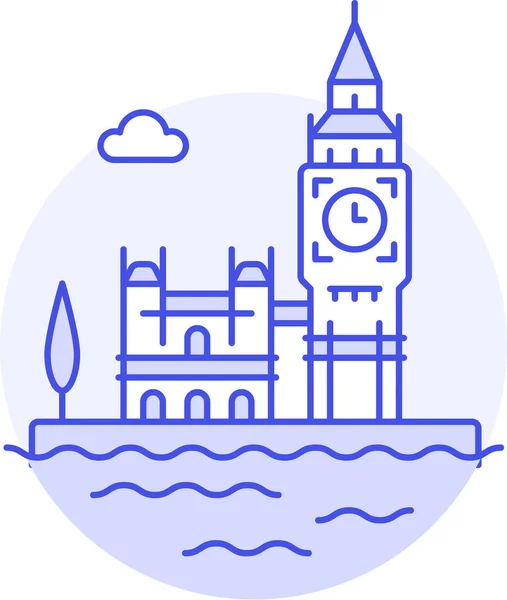 Russian Houses Landmarks Icon Filled Outline Style — стоковый вектор