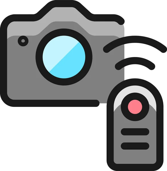 Photography Equipment Remote Icon Filled Outline Style — Stock Vector