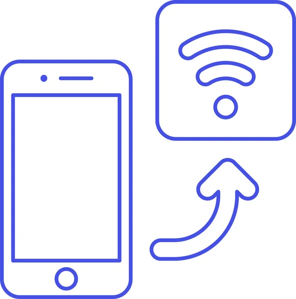 Connectiviteit Mobiel Netwerkpictogram Categorie Mobiele Apparaten App — Stockvector