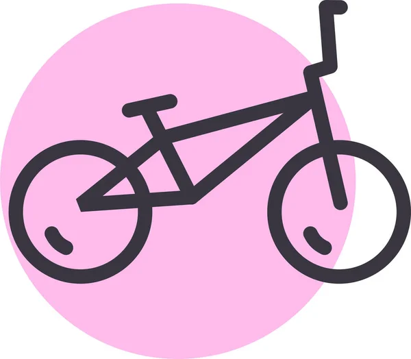 Ποδήλατο Bmx Ποδήλατο Εικονίδιο Του Κύκλου Στυλ Γεμάτο Περίγραμμα — Διανυσματικό Αρχείο