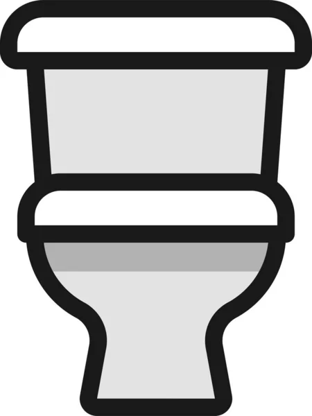 Toilet Seat Filled Outline Icon Filled Outline Style — Stock Vector