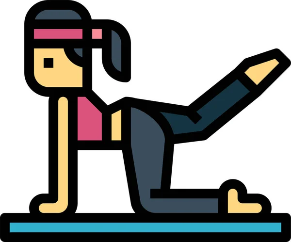 Yoga Pose Exercice Icône — Image vectorielle