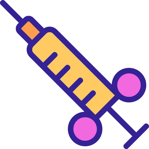 Ícone Medicamento Para Injeção Cuidados Categoria Hospitais Cuidados Saúde — Vetor de Stock
