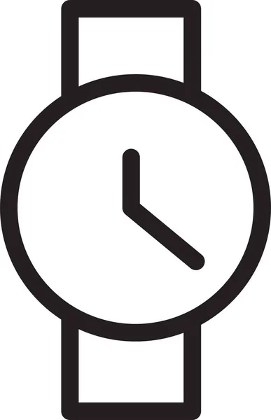 Ρολόι Εικονίδιο Διεπαφή Ημερομηνία Στυλ Περίγραμμα — Διανυσματικό Αρχείο