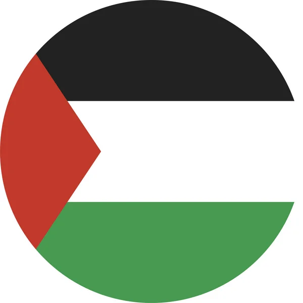 Country Flag Palestine Icon Flat Style — Stock Vector