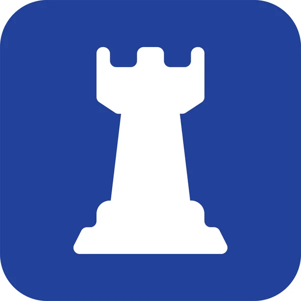 Kasino Schackkonsol Ikon Solid Stil — Stock vektor