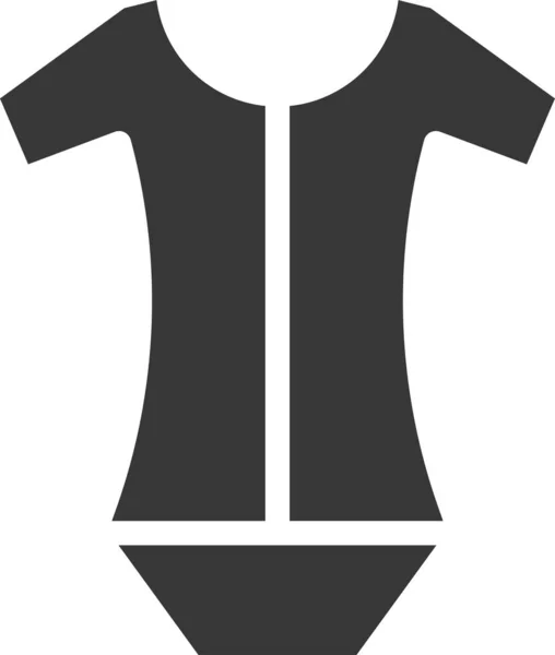 Ropa Moda Icono Femenino Estilo Sólido — Vector de stock