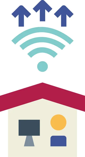 Internet Icono Wifi Línea — Archivo Imágenes Vectoriales