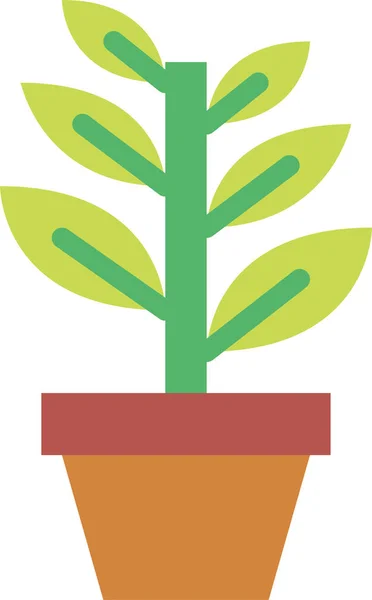 Gartenblatt Natur Ikone Flachen Stil — Stockvektor