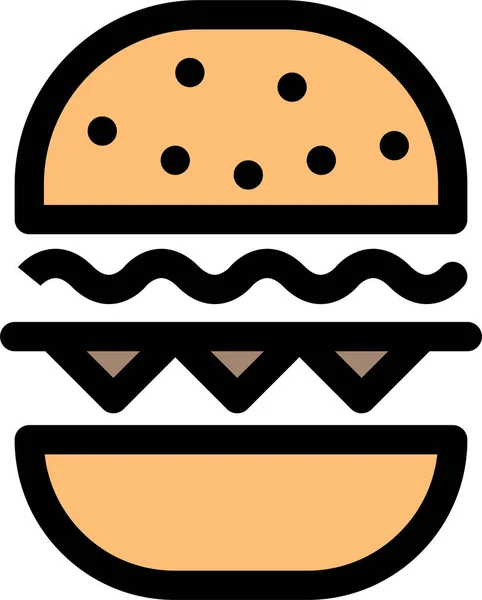 Burger Canada Eat Icon Filled Outline Style — Stock Vector