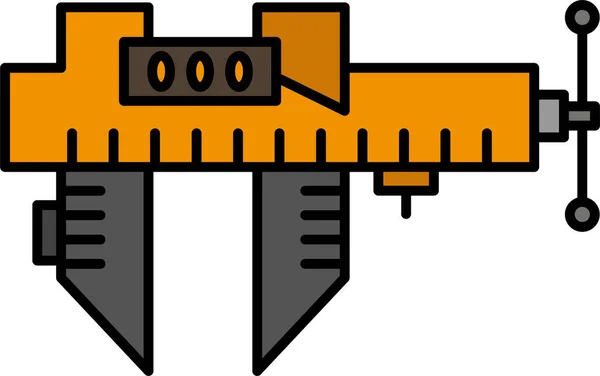 Les Étriers Mesurent Icône Micromètre Dans Catégorie Construction Outils — Image vectorielle