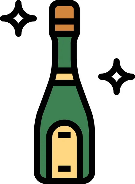 Алкогольний Шампанський Напій Значок — стоковий вектор
