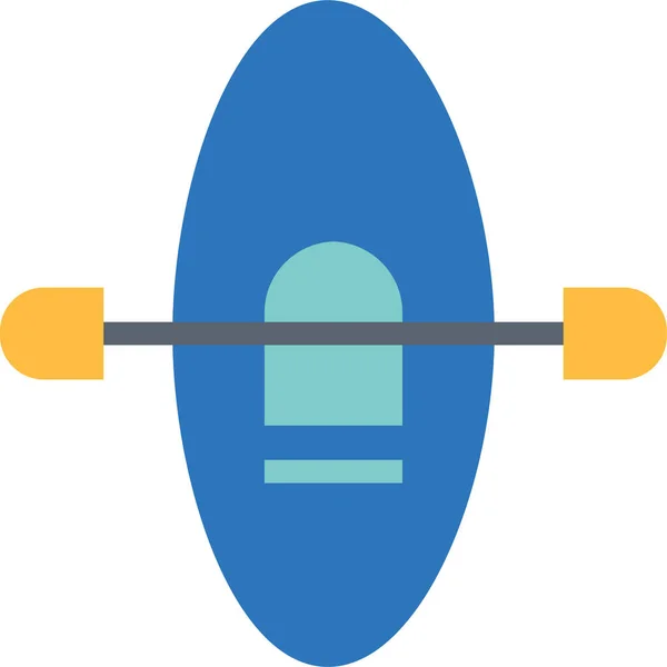 Canoe Kayak Sports Icon Recreation Hobby Category — Stock Vector