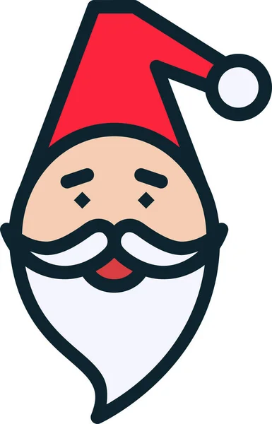 Cap Navidad Claus Icono Naturaleza Aire Libre Aventura Categoría — Vector de stock