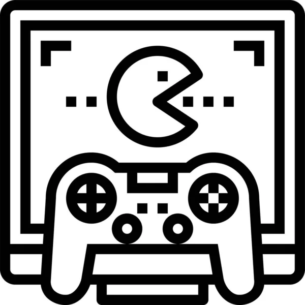 Icône Multimédia Jeu Console Dans Catégorie Jeux Jeux — Image vectorielle