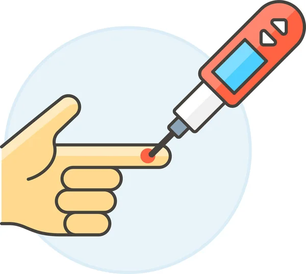 Blood Finger Fingerprick Icon Hospitals Healthcare Category — Stock Vector