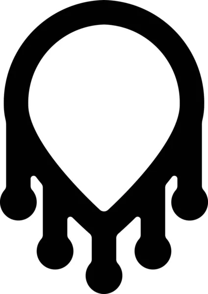 Иконка Ожерелья Аксессуаров Твердом Стиле — стоковый вектор