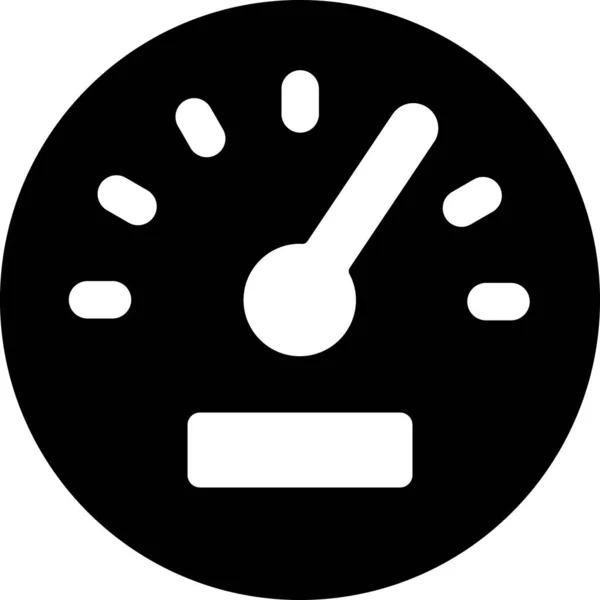 Ikona Prędkości Deski Rozdzielczej Samochodu Stylu Solid — Wektor stockowy