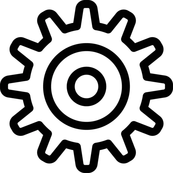 Gear Setting Wheel Icon Abstract Category — Stock Vector