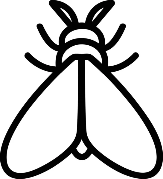 Ikone Der Schmetterlingskontur — Stockvektor