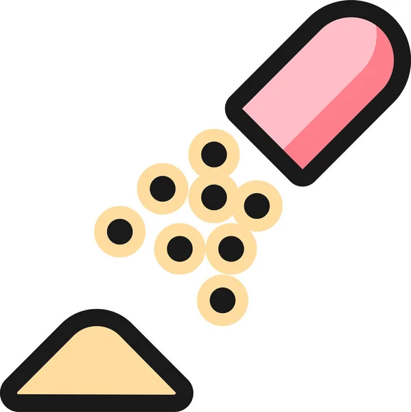 Drugs Powder Filled Outline Icon Filled Outline Style — Stock Vector