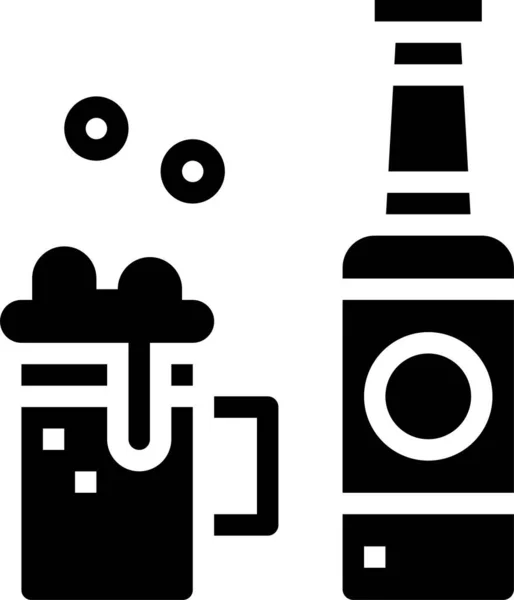 Ikona Napoju Alkoholowego Kategorii Sound Music — Wektor stockowy
