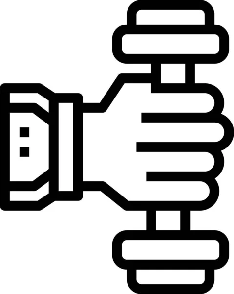 Иконка Рука Гантели Категории Отдых Хобби — стоковый вектор