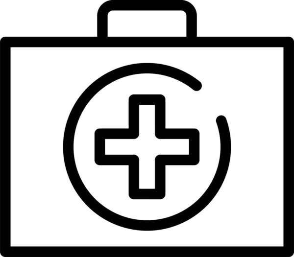 First Aid Kit Medikit Icon Outline Style — Stock Vector