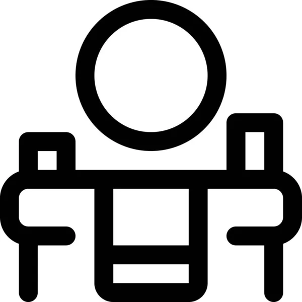 Ikona Usługi Recepcji Stylu Zarysu — Wektor stockowy