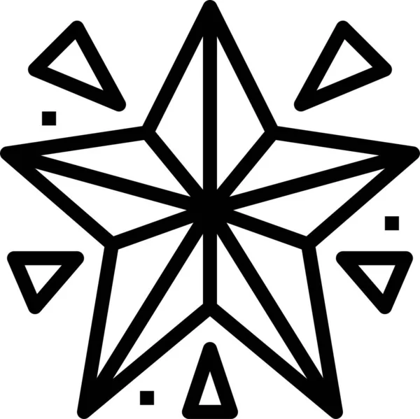 Lieblings Shape Star Symbol Outline Stil — Stockvektor