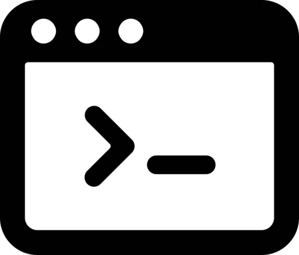 Programmierung Browser Code Symbol Solidem Stil — Stockvektor