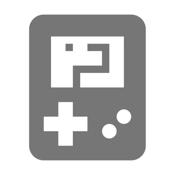 Gameboy Wąż Gry Wideo Ikona Solidnym Stylu — Wektor stockowy