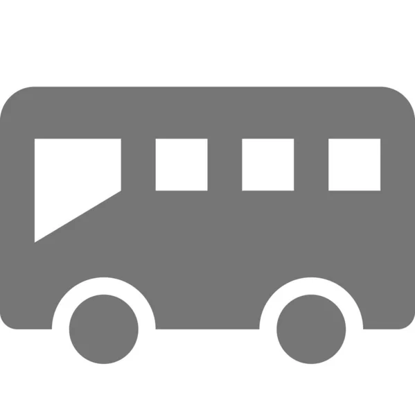 Bus Vervoer Van Pictogram Massieve Stijl — Stockvector