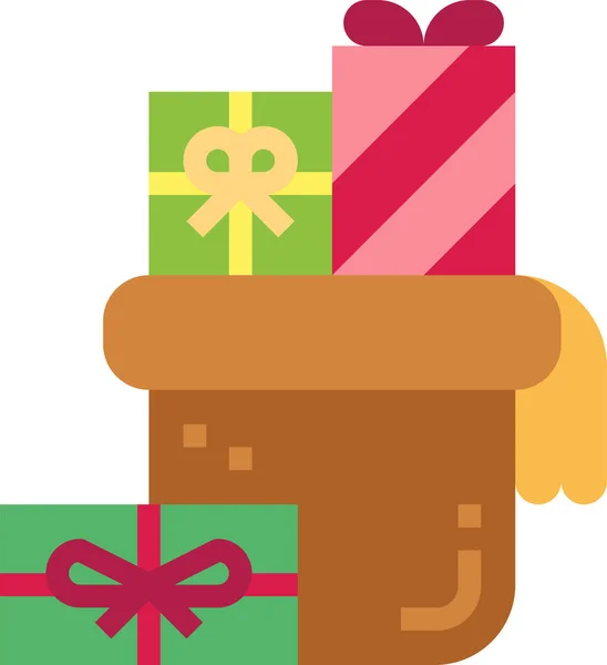 Christmas Xmas Gift Icon — Stock Vector