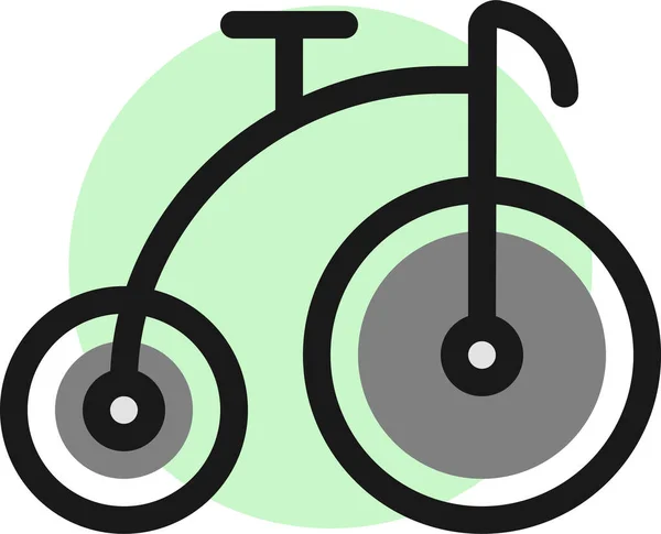 Bicycle Retro Filled Outline Icon Filled Outline Style — Stock Vector