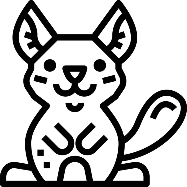 Икона Животного Шиншиллы Категории Ветеринар — стоковый вектор