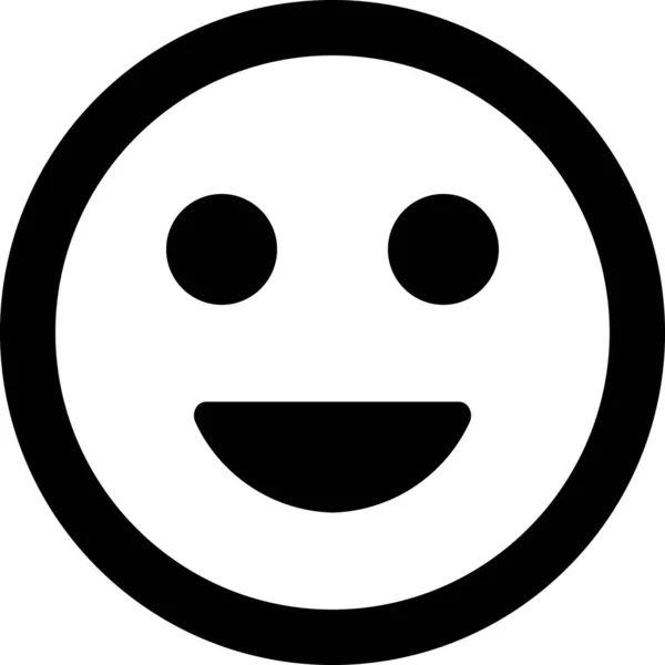 Sonriente Feliz Icono Alternativo Estilo Sólido — Vector de stock