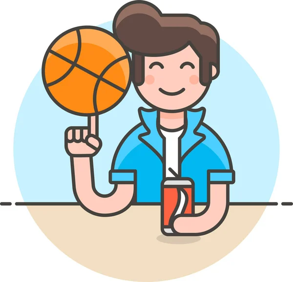 Крутая Икона Баскетбола Категории Спорт — стоковый вектор