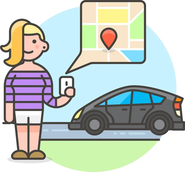 App Voiture Icône Client Dans Catégorie Véhicules Modes Transport — Image vectorielle