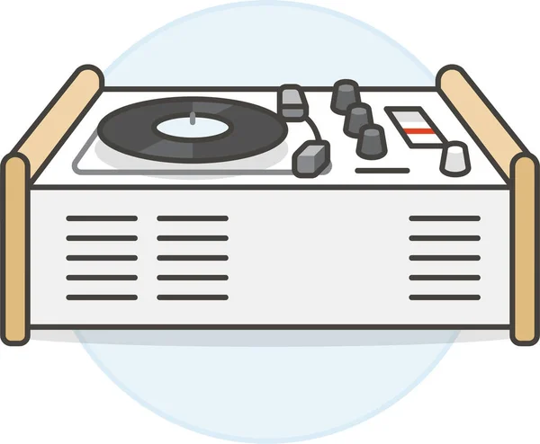 Icono Música Disco Audio Categoría Aparatos Electrónicos — Vector de stock