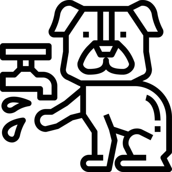 Εικονίδιο Σκύλου Καθαρισμού Ζώων — Διανυσματικό Αρχείο