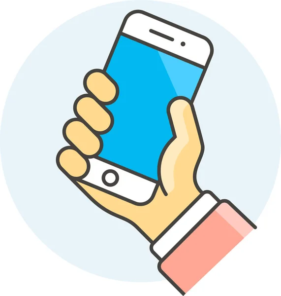 Tenere Icona Afferrare Telefono Nella Categoria Dispositivi Mobili App — Vettoriale Stock