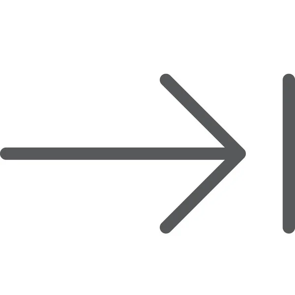 Flèche Suivante Icône Avant Dans Style Contour — Image vectorielle