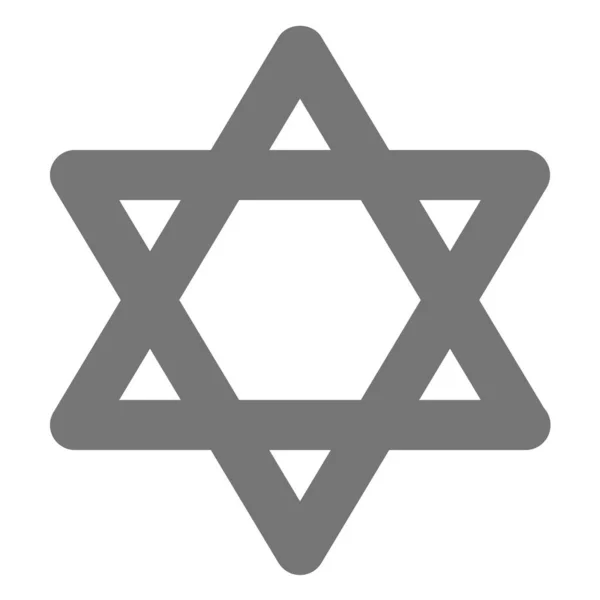 Ιουδαϊσμός Θρησκεία Σκιαγραφήσει Εικόνα Στυλ Περίγραμμα — Διανυσματικό Αρχείο