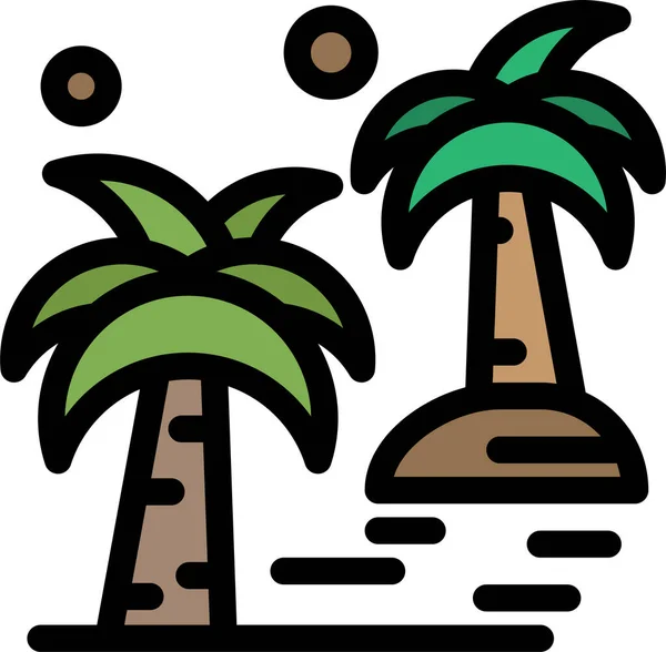 Arecaceae Icono Fecha Playa Categoría Ramadán Eid — Archivo Imágenes Vectoriales